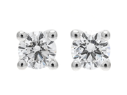 Jewellery - SOLITAIRE EARRINGS, 18K white gold - View 1