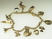 Jewellery, CHARM BRACELET, 18K gold, in auction: Classic – Saturday 31 January 2004