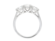 Jewellery - THREE STONE RING, platinum - View 2