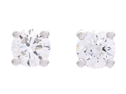 Jewellery - SOLITAIRE EARRINGS, 18K white gold - View 1