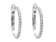 Jewellery - HOOP EARRINGS, 18K white gold - View 1