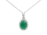 Jewellery - PENDANT/CHAIN, 18K white gold - View 1