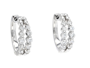 Jewellery - HOOP EARRINGS, 18K white gold - View 1