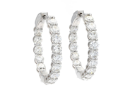 Jewellery - HOOP EARRINGS, 18K white gold - View 1