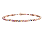Jewellery - TENNIS BRACELET, 18K rose gold - View 1
