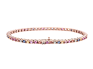Jewellery - TENNIS BRACELET, 18K rose gold - View 2