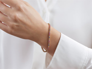 Jewellery - TENNIS BRACELET, 18K rose gold - View 3