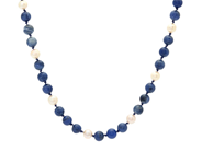 Jewellery, NECKLACE, sodalite beads and cultured pearls approx. 6 mm, in auction: Lilla jewellery – Thursday 21 September 2023