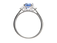Jewellery - THREE STONE RING, platinum - View 2