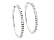 Jewellery - HOOP EARRINGS, 18K white gold - View 1