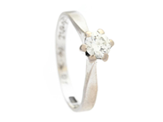 Jewellery - SOLITAIRE RING, 18K white gold - View 2
