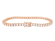 Jewellery - TENNIS BRACELET, 18K rose gold - View 2