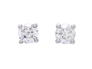 Jewellery - SOLITAIRE EARRINGS, 18K white gold - View 1