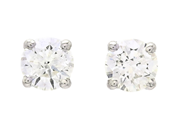 Jewellery - SOLITAIRE EARRINGS, 18K white gold - View 1