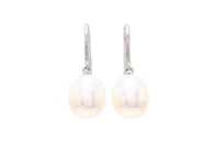 Jewellery - PEARL EARRINGS, 18K white gold - View 1