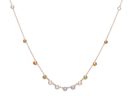 Jewellery - NECKLACE, 18K gold with topazes - View 1