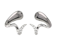 Jewellery - EARRINGS, 18K white gold - View 1