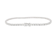 Jewellery - TENNIS BRACELET, 18K white gold - View 2