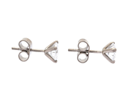 Jewellery - SOLITAIRE EARRINGS, 18K white gold - View 2