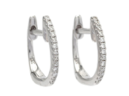 Jewellery - HOOP EARRINGS, 18K white gold - View 1