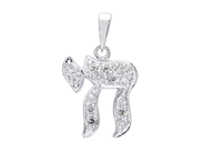 Jewellery - PENDANT, 18K white gold chai - View 1