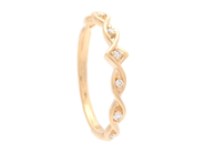 Jewellery - RING, 18K gold with 7 brilliant cut diamonds 0,07 ctw approx. TW-W/SI - View 1