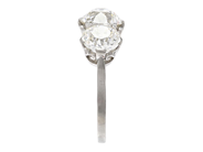 Jewellery - THREE STONE RING, platinum - View 4