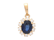 Jewellery - CLUSTER PENDANT, 18K gold - View 1