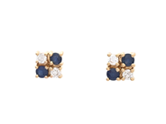 Jewellery - EARRINGS, 18K gold with blue sapphires 0,22 ctw - View 1