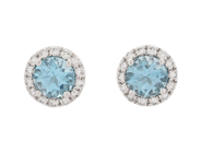 Jewellery - EARRINGS, 18K white gold with 2 blue topazes 0,61 ctw - View 1