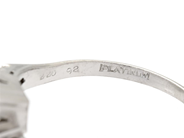 Jewellery - TWO STONE CROSS OVER RING, platinum - View 5