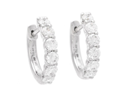 Jewellery - HOOP EARRINGS, 18K white gold - View 1