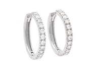 Jewellery - HOOP EARRINGS, 18K white gold - View 1