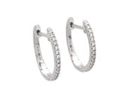 Jewellery - HOOP EARRINGS, 18K white gold with 28 brilliant cut diamonds 0,14 approx. TW/VS - View 1