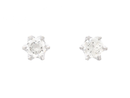 Jewellery - SOLITAIRE EARRINGS, 18K white gold - View 1