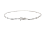 Jewellery - TENNIS BRACELET, 18K white gold - View 2