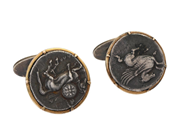 Jewellery, CUFFLINKS, silver/14K gold, in auction: General – Tuesday 5 August