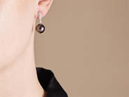 Jewellery - PEARL EARRINGS, 18K white gold - View 3