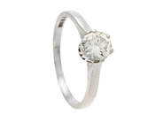 Jewellery - SOLITAIRE RING, platinum - View 1