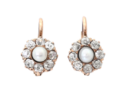 Jewellery - PEARL EARRINGS, 14K rose gold - View 1