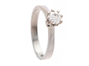 Jewellery, SOLITAIRE RING, 18K white gold, in auction: Classic – Saturday 30 August