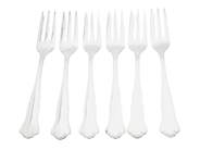 Silverware - TH. MARTHINSEN, 6 DESSERT-FORKS - View 1