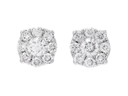 Jewellery, EARRINGS, 18K white gold, in auction: Lilla jewellery – Tuesday 26 August