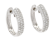 Jewellery, HOOP EARRINGS, 18K white gold, in auction: Classic – Saturday 30 August