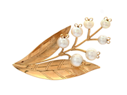 Jewellery, ENGELBERT, brooch 18K gold, in auction: Classic – Saturday 30 August