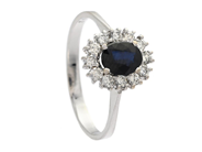 Jewellery, CLUSTER RING, 18K white gold, in auction: Classic – Saturday 30 August