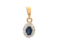 Jewellery, CLUSTER PENDANT, 18K gold/white gold, in auction: Lilla jewellery – Tuesday 12 August