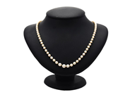 Jewellery, PEARL NECKLACE, cultured pearls approx. 3,0-7,0 mm, in auction: Lilla jewellery – Tuesday 26 August