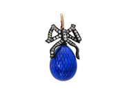 Jewellery, W.A BOLIN, jewellery egg bow dark blue, in auction: Classic – Saturday 30 August
