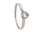 Jewellery, SOLITAIRE RING, 18K white gold, in auction: Lilla jewellery – Tuesday 12 August